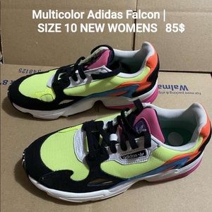Size 10 women’s multicolor adidas falcon